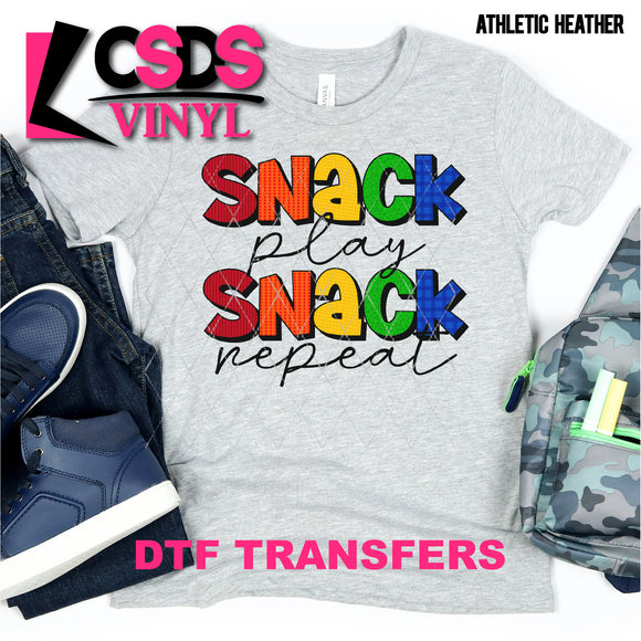DTF Transfer - DTF000854 Snack Play Snack Repeat
