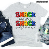DTF Transfer - DTF000854 Snack Play Snack Repeat