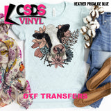 DTF Transfer - DTF000896 Floral Fall Cow