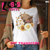 DTF Transfer - DTF000901 Floral Butterflies Cow