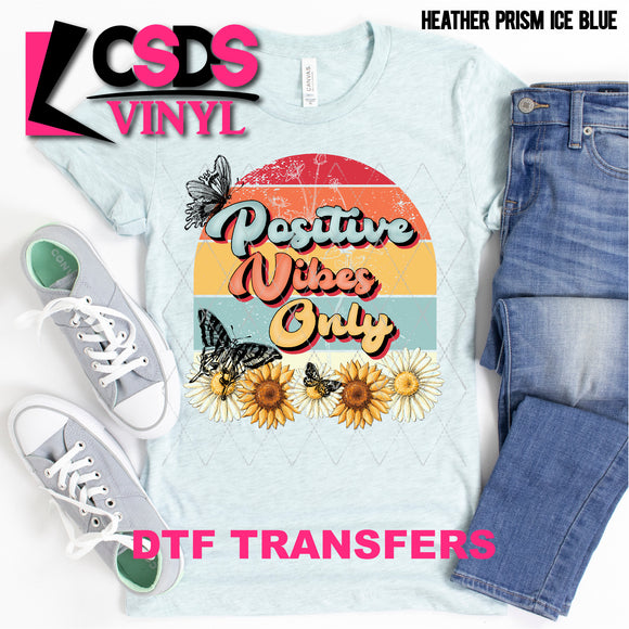DTF Transfer - DTF000910 Positive Vibes Only Retro