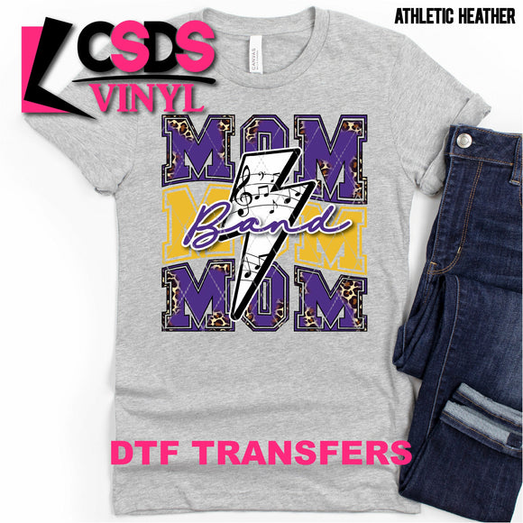 DTF Transfer - DTF000923 Band Mom Lightning Bolt Purple