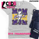 DTF Transfer - DTF000923 Band Mom Lightning Bolt Purple