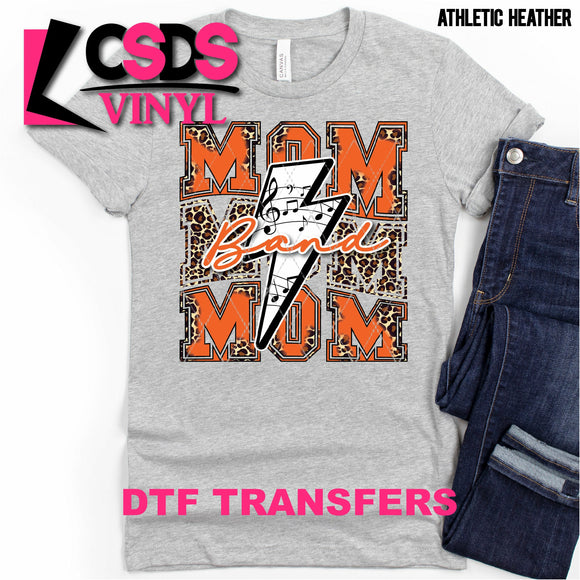 DTF Transfer - DTF000925 Band Mom Lightning Bolt Orange