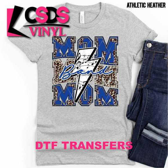 DTF Transfer - DTF000930 Band Mom Lightning Bolt Blue
