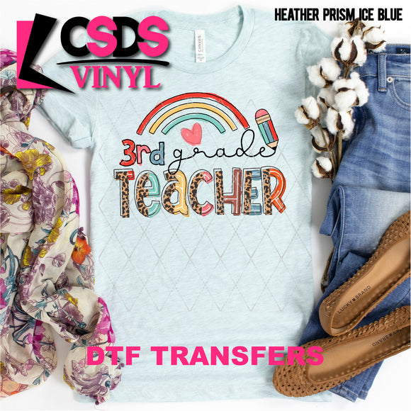 DTF Transfer - DTF000938 3rd Grade Teacher Rainbow Leopard