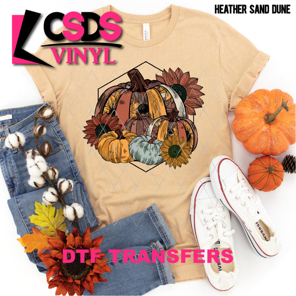 DTF Transfer - DTF000948 Patchwork Pumpkins