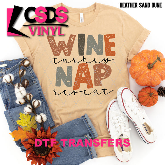 DTF Transfer - DTF000951 Wine Turkey Nap Repeat
