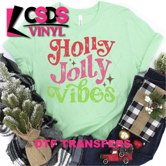 DTF Transfer - DTF000998 Retro Holly Jolly Vibes