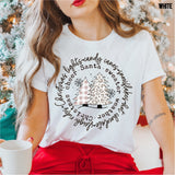 DTF Transfer - DTF001008 Christmas Lights Candy Canes Snowflakes