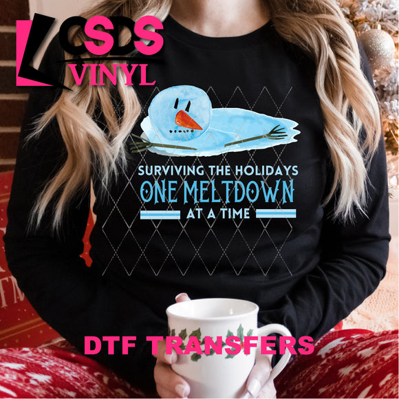 DTF Transfer - DTF001019 Surviving the Holidays One Meltdown at a Time