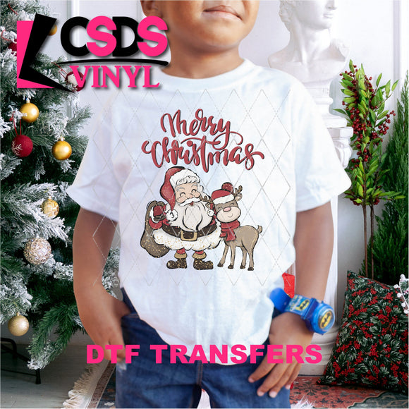DTF Transfer - DTF001124 Merry Christmas Santa & Reindeer