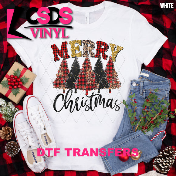 DTF Transfer - DTF001158 Merry Christmas Red Black and Gold