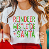 DTF Transfer - DTF001161 Reindeer Snowmen Mistletoe