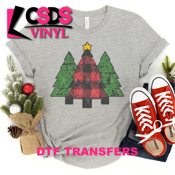 DTF Transfer - DTF001169 Rustic Christmas Trees