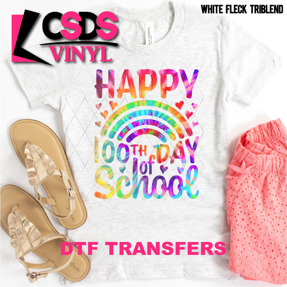 DTF Transfer - DTF001238 Happy 100th Day of School Tie Dye