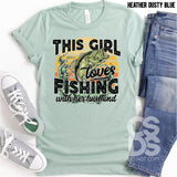 DTF Transfer - DTF001258 This Girl Loves Fishing
