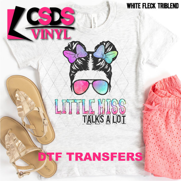 DTF Transfer - DTF001303 Little Miss Talks A Lot