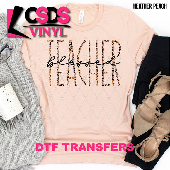 DTF Transfer - DTF001309 Blessed Teacher Leopard