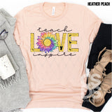 DTF Transfer - DTF001312 Teach Love Inspire Tie Dye Sunflower