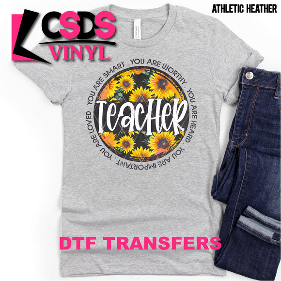 DTF Transfer - DTF001314 Sunflower Teacher
