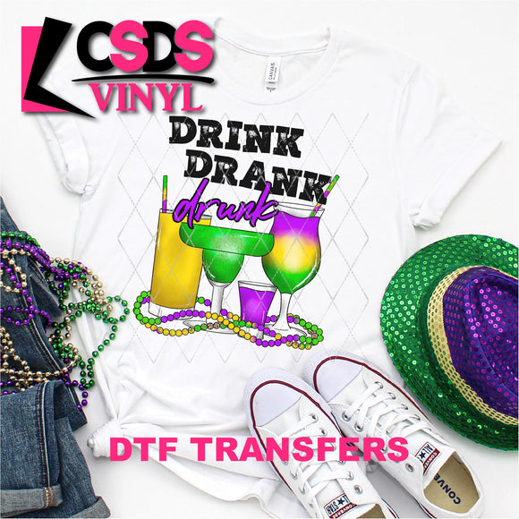 DTF Transfer - DTF001366 Drink Drank Drunk Mardi Gras