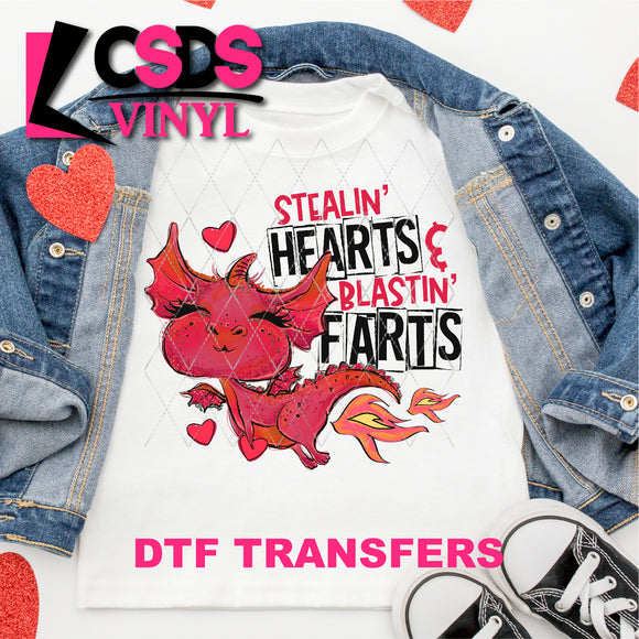 DTF Transfer - DTF001369 Dragon Stealin' Hearts & Blastin' Farts