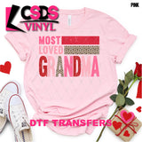 DTF Transfer - DTF001402 Most Loved Grandma