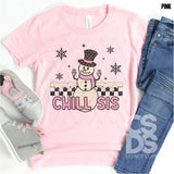 DTF Transfer - DTF001408 Chill Sis Snowman
