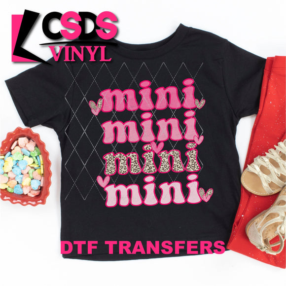 DTF Transfer - DTF001413 Mini Stacked Word Art Pink and Leopard