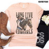 DTF Transfer - DTF001446 Long Live Cowgirls Horse