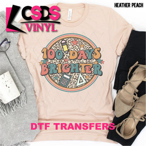 DTF Transfer - DTF001481 100 Days Brighter Retro and Leopard