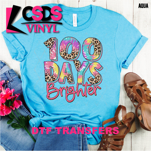 DTF Transfer - DTF001485 100 Days Brighter Leopard and Tie Dye