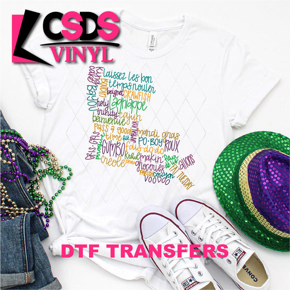 DTF Transfer - DTF001505 Louisiana Cajun Words