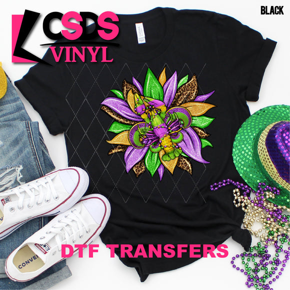 DTF Transfer - DTF001510 Mardi Graw Crawfish Sunflower