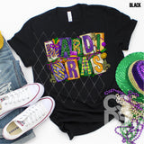 DTF Transfer - DTF001517 Mardi Gras Block Letters