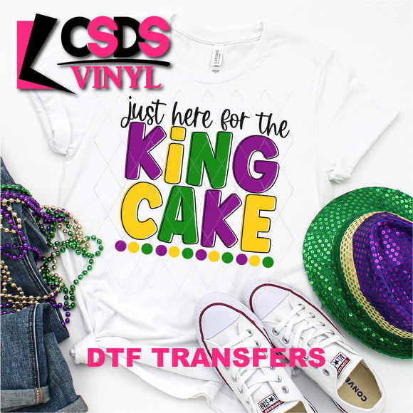 DTF Transfer - DTF001523 Just Here for the King Cake