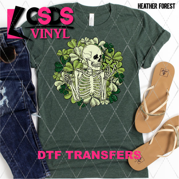 DTF Transfer - DTF001567 Clover Skeleton