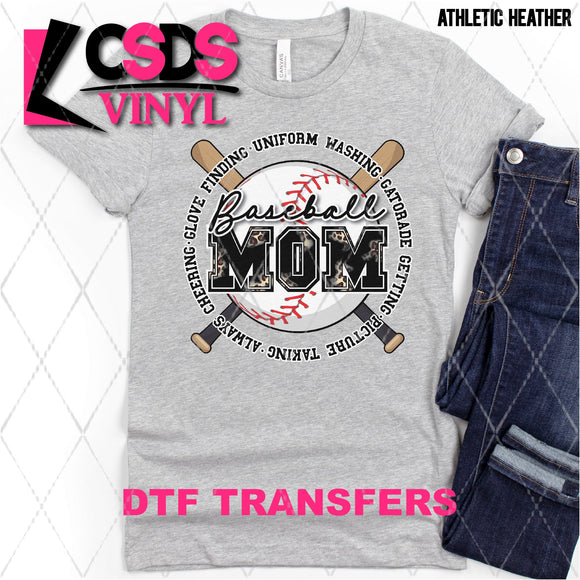 DTF Transfer - DTF001668 Baseball Mom Circle Words