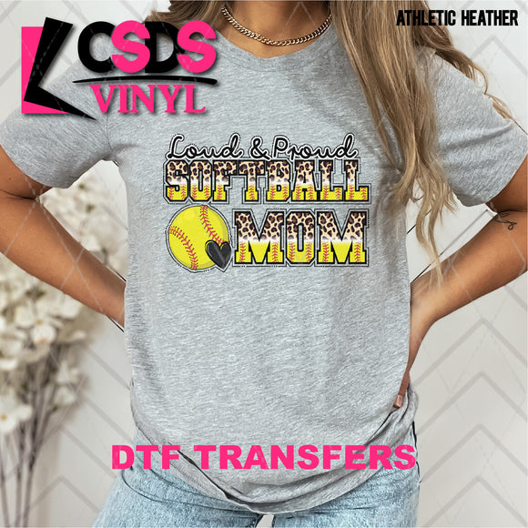 DTF Transfer - DTF001678 Loud & Proud Softball Mom