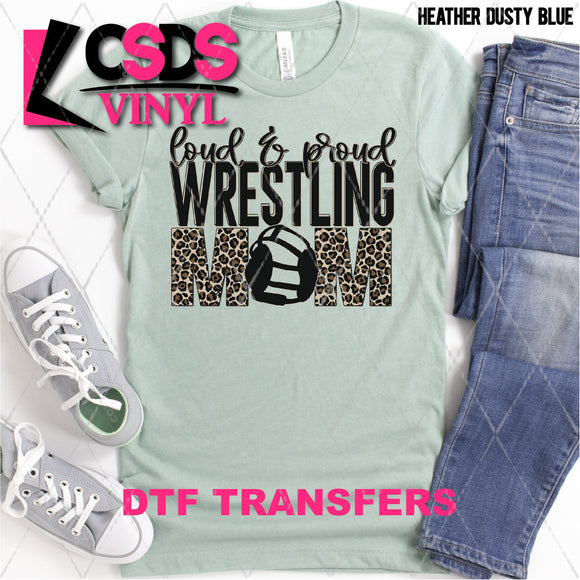 DTF Transfer - DTF001724 Loud & Proud Wrestling Mom Black & Leopard