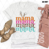 DTF Transfer - DTF001761 Bright Mama Bunny Stacked Word Art