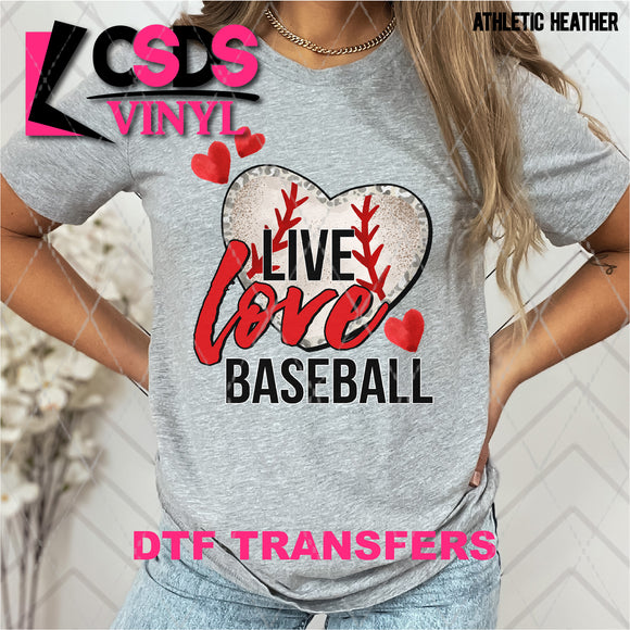 DTF Transfer - DTF001796 Live Love Baseball