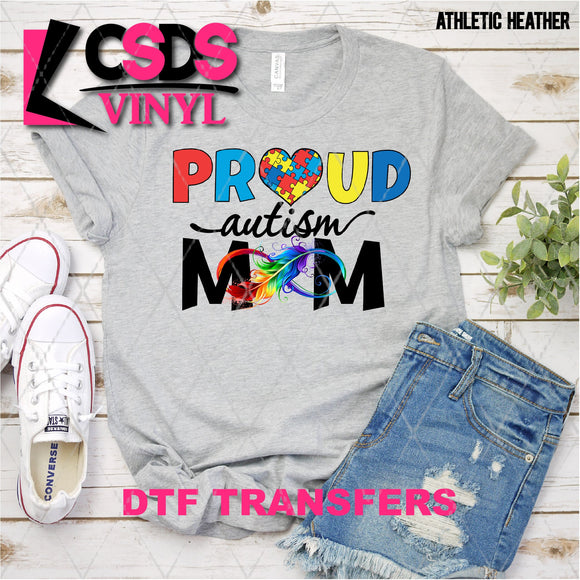 DTF Transfer - DTF001830 Proud Autism Mom Feather