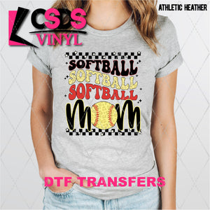 DTF Transfer - DTF001850 Retro Softball Softball Softball Mom