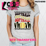 DTF Transfer - DTF001850 Retro Softball Softball Softball Mom