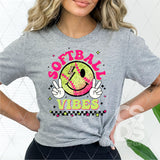 DTF Transfer - DTF001852 Softball Vibes Smile