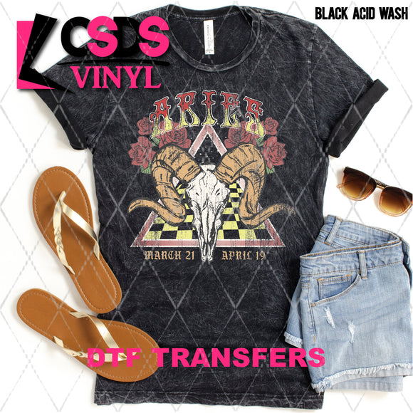 DTF Transfer - DTF001893 Psychedelic Zodiac Sign Aries