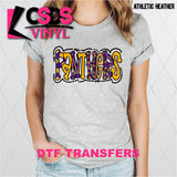 DTF Transfer - DTF001898 Panthers Purple and Gold