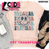 DTF Transfer - DTF001921 Smile Face Teacher Stacked Word Art